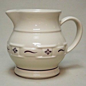 Longaberger Pottery Woven Traditions Traditional Red 1 Quart Juice Pitcher USA